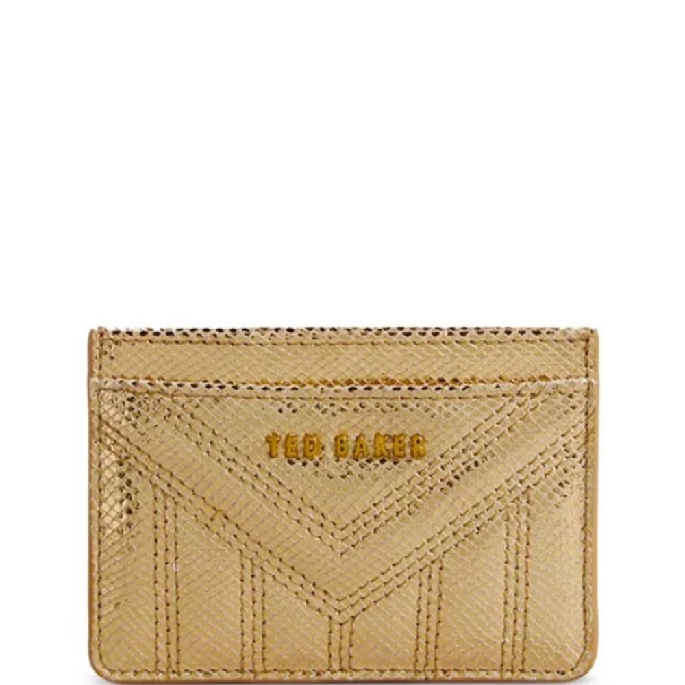 Ted Baker Embossed Metallic Leather Card Holder